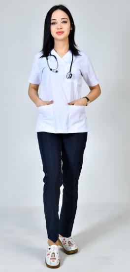 Staj Forması Zarf - Alpaka - Beyaz - Tek Üst