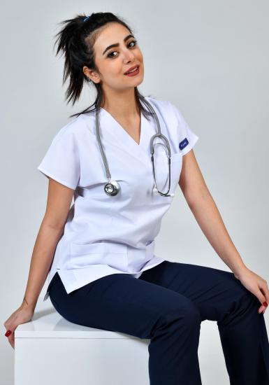 Staj Forması Greys - Alpaka - Beyaz - Tek Üst