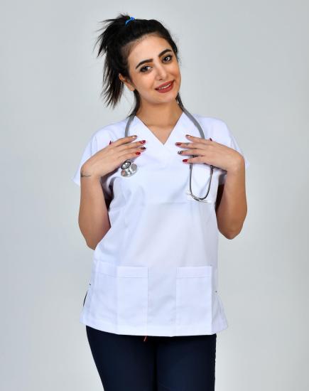 Staj Forması Greys - Alpaka - Beyaz - Tek Üst